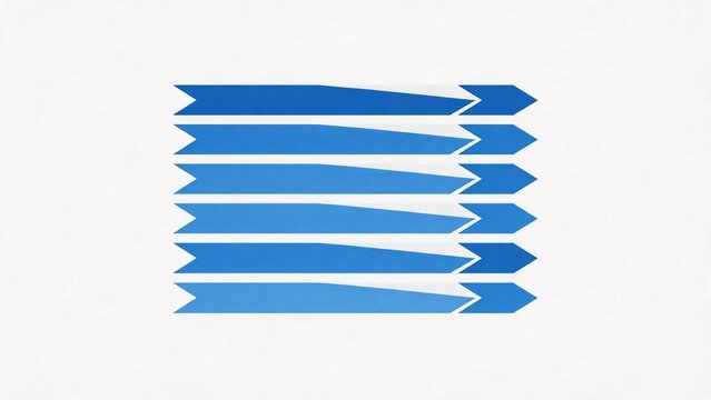 Blue arrow graphic on white background
