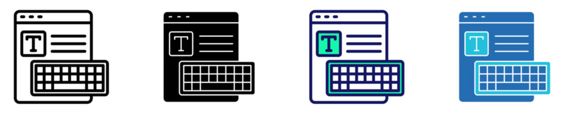 Input Field Icon Set Multiple Style Collection