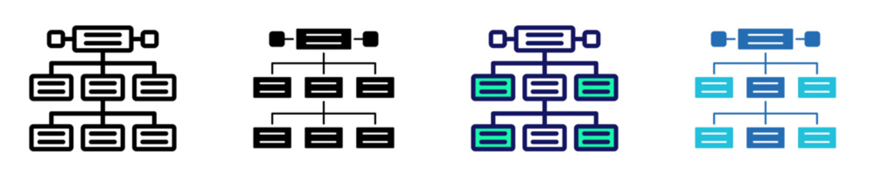 Site Map Icon Set Multiple Style Collection