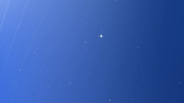 animated blue gradient bright white star in a distant cosmic sky, perfect for astronomy, space, and nightthemed designs.