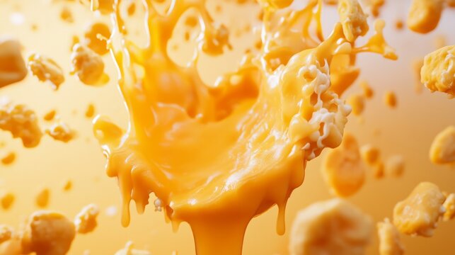melted cheese stretching spectacularly, generative ai