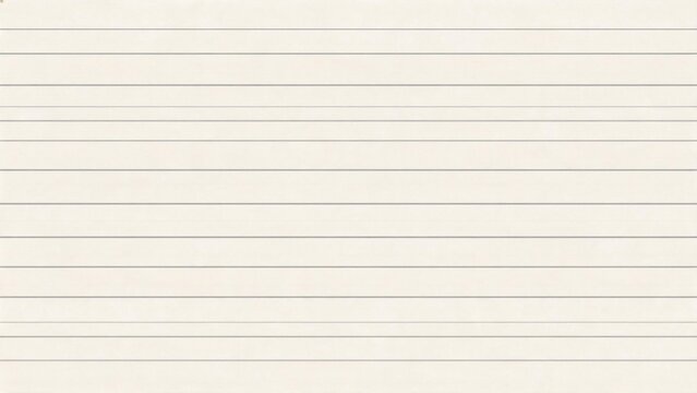 Blank lined paper sheet