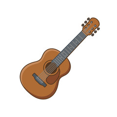 Fototapeta premium Acoustic guitar instrument in perspective view.