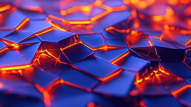 Abstract geometric pattern with vibrant color highlights.
