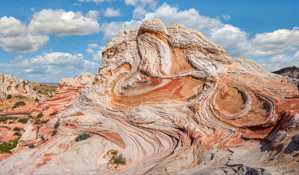 Swirling rock formations of White Pocket - Arizona Vermilion Cliffs National Monument	