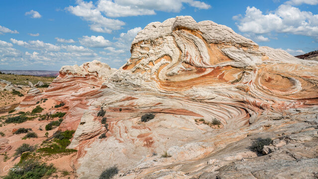 Swirling rock formations of White Pocket - Arizona Vermilion Cliffs National Monument	