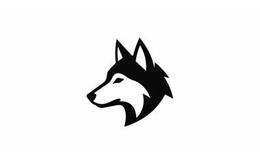 Black and white husky dog head. © aice