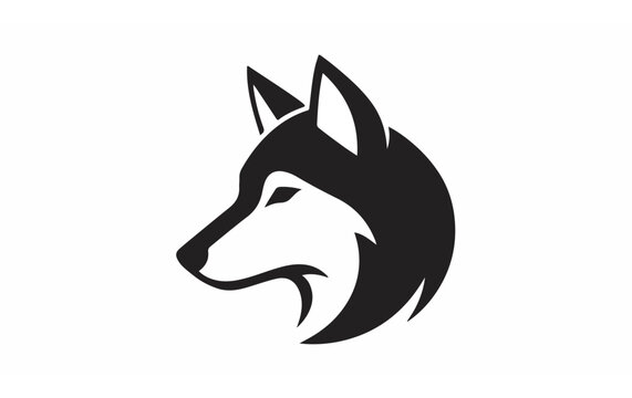 Black and white husky dog head 1.