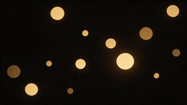 Abstract glowing circles on dark background