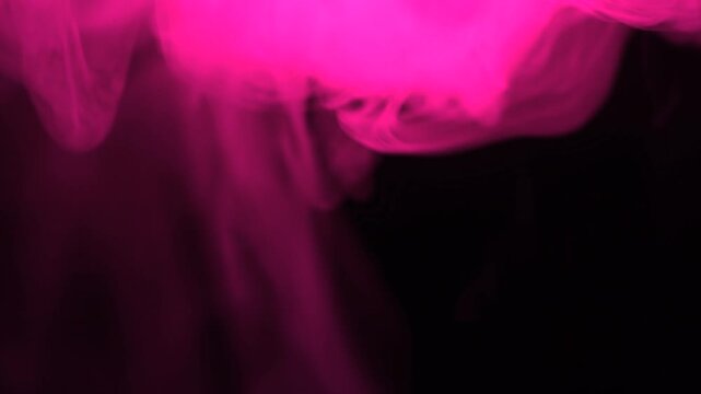 Pink Smoke on Black Background
