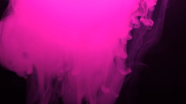 Pink Smoke on Black Background