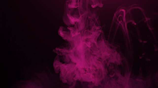 Pink Smoke on Black Background