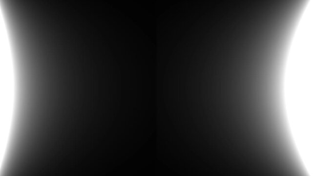 Abstract bright white light leak overlay transition moving horizontally across black background
