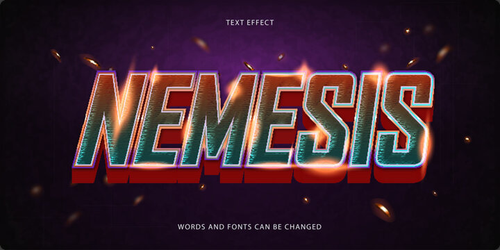 nemesis text effect editable eps cc