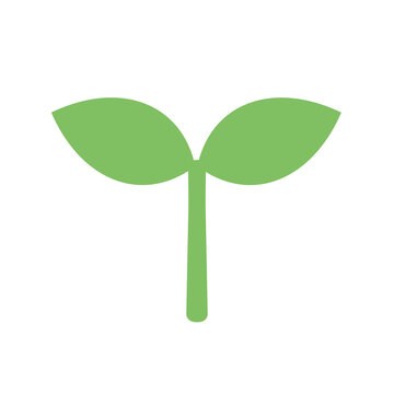 シンプルな芽のシルエット素材 成長をイメージした植物イラスト