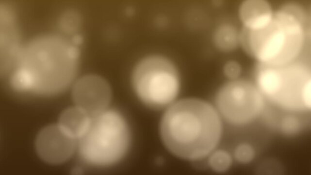 Abstract Gold Bokeh Background With Moving Lights
