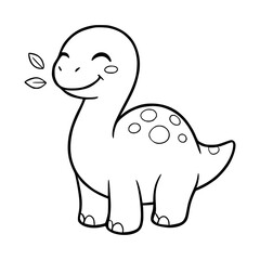 Naklejka premium baby dino carton vector for coloring