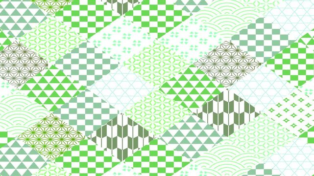 Geometric Japanese Pattern Quilt Design 4K