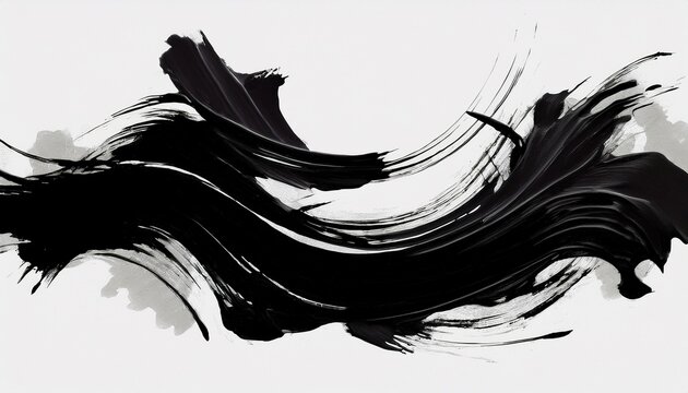 Black Texture Abstract Watercolor Template Element Minimal Painting Brush Hand Drawn Template Png Sumi E Asian Tradition Style