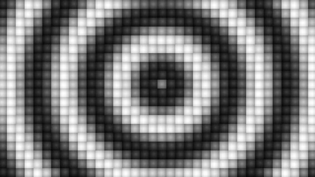 Abstract Black White Square Pattern Loop