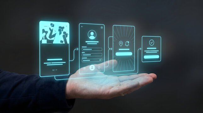 Proses onboarding aplikasi mobile berbasis UI modern untuk pengalaman pengguna yang optimal