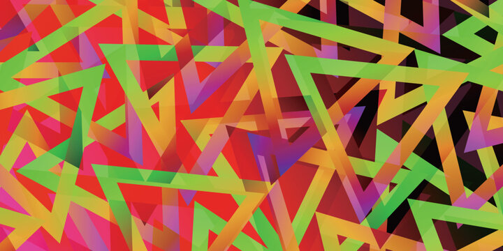 Vibrant Abstract Geometric Triangles Pattern Design