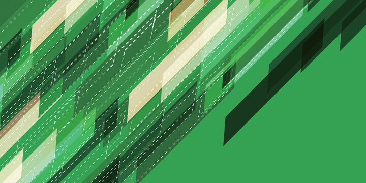 Abstract Geometric Green Diagonal Lines Pattern Design
