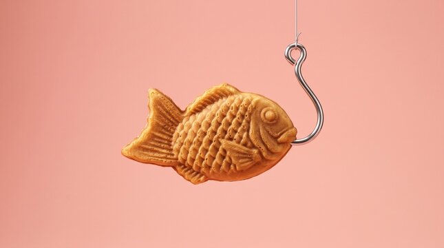 Sweet temptation fish cookie on hook