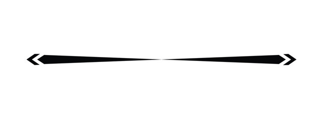 Fototapeta premium Minimalist Tapered Line Divider with Chevron Arrow Design, Elegant Page Separator