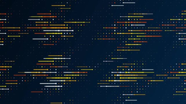 Multicolored Code on Dark Background Screen