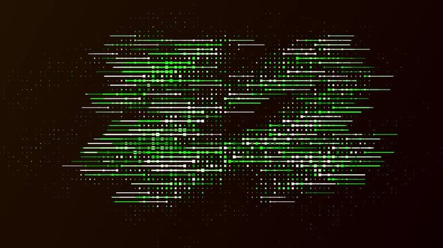 Green code matrix digital background texture