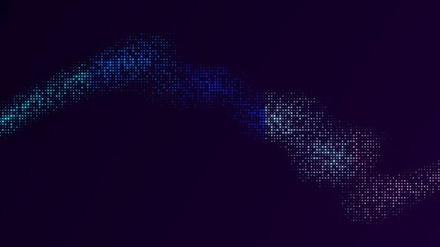 Abstract digital particle trail background animation