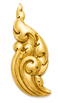 Golden Kbach Khmer Sculpture 3D art decoration