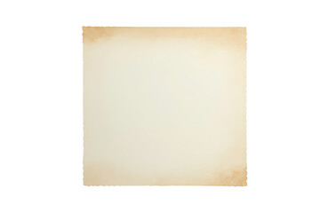 Fototapeta premium Vintage paper on transparent background featuring aged texture and burnt edges for design elements