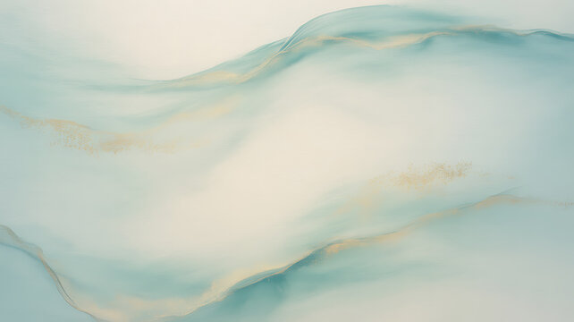 Watercolor wave pattern with gold accents a soft and flowing abstract background fluid texture paint wash art design