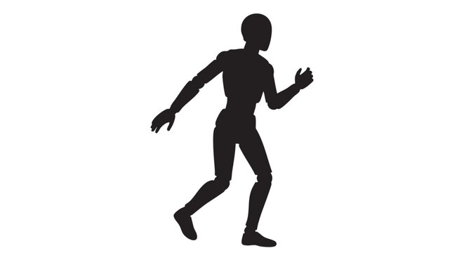 person black vector icon silhouette standing with arms out