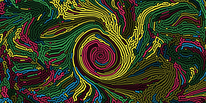 Reaction-diffusion or truing pattern Generative algorithm psychedelic background. Turing Abstract Pattern, suitable for any business. Abstract diffusion pattern with chaotic shapes.