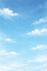 Fototapeta premium clean cloud blue sky watercolor background