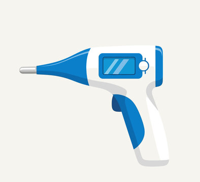 Non-Contact Digital Infrared Thermometer Medical Vector Illustration