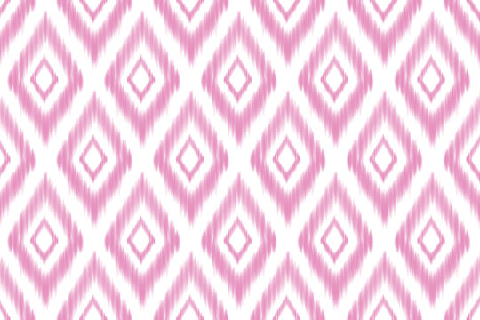 Seamless Ikat pattern inspired by traditional Thai textiles
 