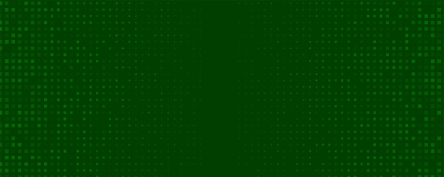 green abstract pixel texture bg video screen. Tv pattern background with square noise effect. Futuristic broadcast neon gradient banner