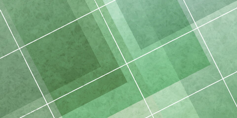 Obraz premium Geometric Abstract Green Overlapping Squares Background Pattern