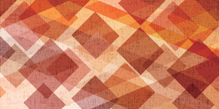 Geometric Pattern with Overlapping Squares and Warm Texture
