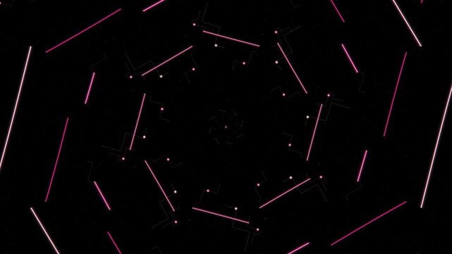 Abstract Symmetrical Pink and White Striped Geometric Pattern Background with Central Diamond Shape