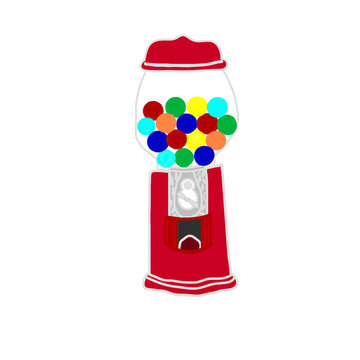 Gumball candy machine illustration transparent PNG
