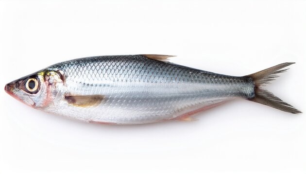 Konoshiro Dotted Gizzard Shad Raw Fish Isolated On White Background