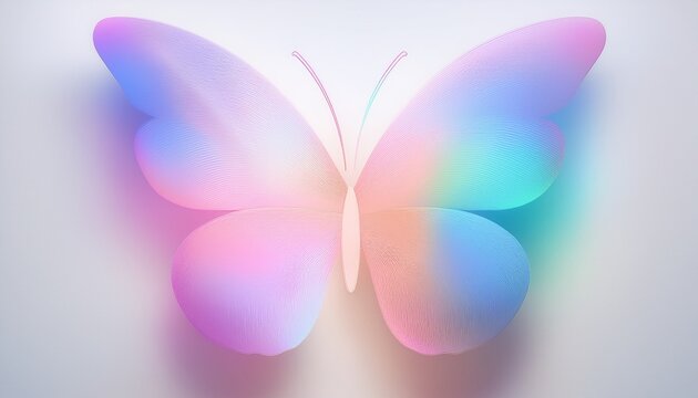 Abstract Blur Gradient Butterfly Shape In Pastel Color Yk Style Element For Social Post Banner Poster Png Isolated On Transparent Background