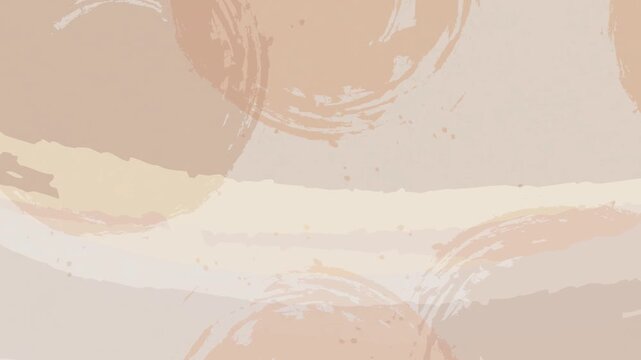 Abstract Beige Painted Circles Composition 4K