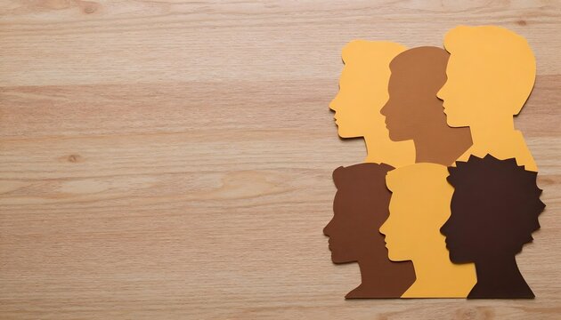 Paper cutouts of individuals on a wooden backdrop, emphasizing awareness and support for Appendix Cancer and its warriors