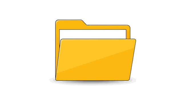 The yellow folder icon displays two tabs on a white background with graphic design